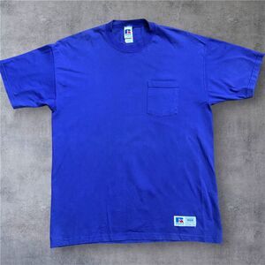 Russell Athletic Vintage 90s High Cotton Royal Blue T-Shirt Men's Size Large